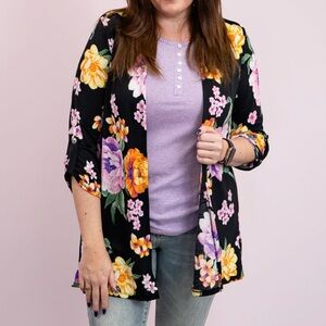 Floral Open‎ Style Cardigan